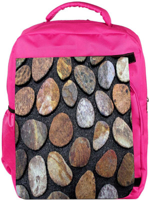 

Snoogg Eco Friendly Canvas Pebble Stones Designer Backpack Rucksack School Travel Unisex Casual Canvas Bag Bookbag Satchel 5 L Backpack(Pink)