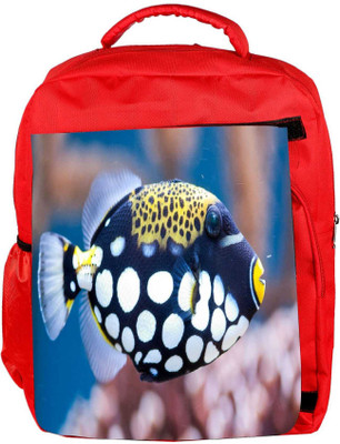 

Snoogg Eco Friendly Canvas Fish Animal Designer Backpack Rucksack School Travel Unisex Casual Canvas Bag Bookbag Satchel 5 L Backpack(Red)