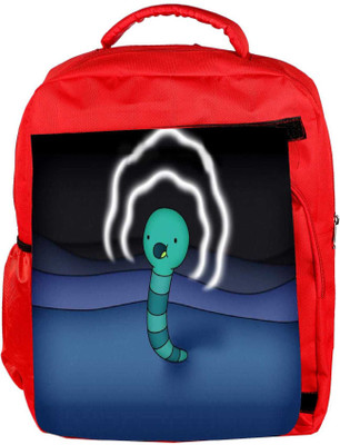 

Snoogg Eco Friendly Canvas Worm Wave Energy 2566 Backpack Rucksack School Travel Unisex Casual Canvas Bag Bookbag Satchel 5 L Backpack(Red)