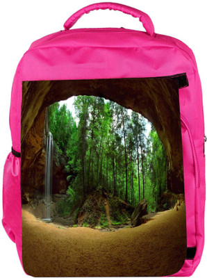 

Snoogg Eco Friendly Canvas Abstract Nature Designer Backpack Rucksack School Travel Unisex Casual Canvas Bag Bookbag Satchel 5 L Backpack(Pink)