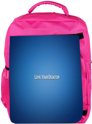 

Snoogg Eco Friendly Canvas Love Your Desktop Blue Designer Backpack Rucksack School Travel Unisex Casual Canvas Bag Bookbag Satchel 5 L Backpack(Pink)