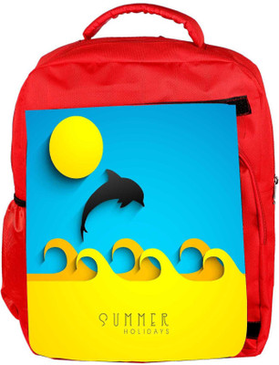 

Snoogg Eco Friendly Canvas Abstract Summer Background Backpack Rucksack School Travel Unisex Casual Canvas Bag Bookbag Satchel 5 L Backpack(Red)
