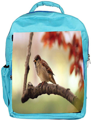 

Snoogg Eco Friendly Canvas Localite Sparrow Designer Backpack Rucksack School Travel Unisex Casual Canvas Bag Bookbag Satchel 5 L Backpack(Blue)