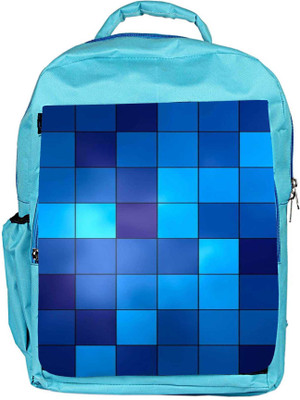 

Snoogg Eco Friendly Canvas Digital Squares Backpack Rucksack School Travel Unisex Casual Canvas Bag Bookbag Satchel 5 L Backpack(Blue)