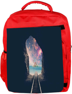 

Snoogg Eco Friendly Canvas Last Train Designer Backpack Rucksack School Travel Unisex Casual Canvas Bag Bookbag Satchel 5 L Backpack(Red)