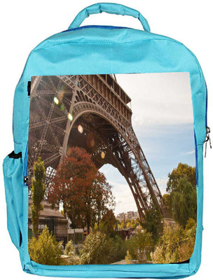 

Snoogg Eco Friendly Canvas Eifiel Towar Designer Backpack Rucksack School Travel Unisex Casual Canvas Bag Bookbag Satchel 5 L Backpack(Blue)