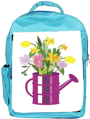 

Snoogg Eco Friendly Canvas Abstract Spring Illustration With Lots Of Flowers Backpack Rucksack School Travel Unisex Casual Canvas Bag Bookbag Satchel 5 L Backpack(Blue)