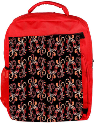 

Snoogg Eco Friendly Canvas Red Abstract Black Pattern Designer Backpack Rucksack School Travel Unisex Casual Canvas Bag Bookbag Satchel 5 L Backpack(Red)