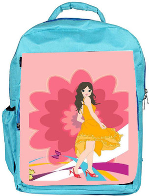

Snoogg Eco Friendly Canvas Urban Girl 2825 Backpack Rucksack School Travel Unisex Casual Canvas Bag Bookbag Satchel 5 L Backpack(Blue)