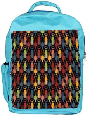 

Snoogg Eco Friendly Canvas Colorful Peoples Designer Backpack Rucksack School Travel Unisex Casual Canvas Bag Bookbag Satchel 5 L Backpack(Blue)