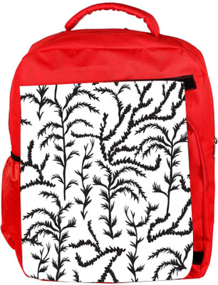 

Snoogg Eco Friendly Canvas Black Plants Designer Backpack Rucksack School Travel Unisex Casual Canvas Bag Bookbag Satchel 5 L Backpack(Red)
