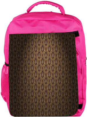 

Snoogg Eco Friendly Canvas Gold And Black Pattern Designer Backpack Rucksack School Travel Unisex Casual Canvas Bag Bookbag Satchel 5 L Backpack(Pink)