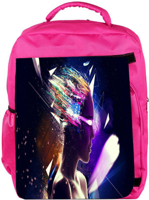 

Snoogg Eco Friendly Canvas Girl Eyes Designer Backpack Rucksack School Travel Unisex Casual Canvas Bag Bookbag Satchel 5 L Backpack(Pink)