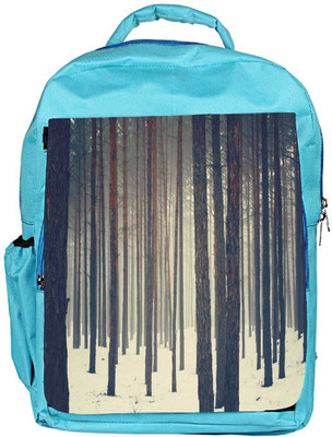 

Snoogg Eco Friendly Canvas Snow In Forest Designer Backpack Rucksack School Travel Unisex Casual Canvas Bag Bookbag Satchel 5 L Backpack(Blue)