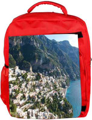 

Snoogg Eco Friendly Canvas White Clouds Designer Backpack Rucksack School Travel Unisex Casual Canvas Bag Bookbag Satchel 5 L Backpack(Red)