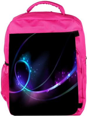 

Snoogg Eco Friendly Canvas Neon Ribbon Designer Backpack Rucksack School Travel Unisex Casual Canvas Bag Bookbag Satchel 5 L Backpack(Pink)