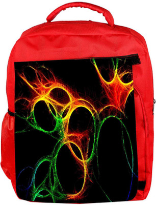 

Snoogg Eco Friendly Canvas Abstract Circles Designer Backpack Rucksack School Travel Unisex Casual Canvas Bag Bookbag Satchel 5 L Backpack(Red)