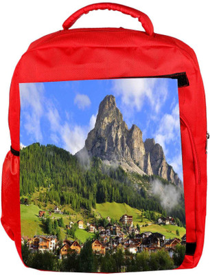 

Snoogg Eco Friendly Canvas Huge Rocks Designer Backpack Rucksack School Travel Unisex Casual Canvas Bag Bookbag Satchel 5 L Backpack(Red)