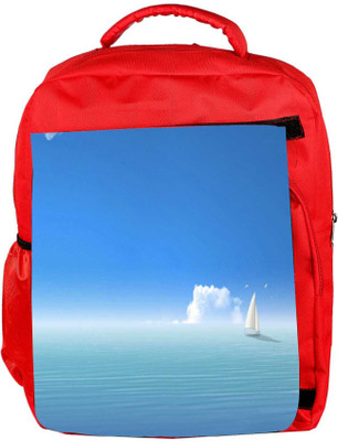 

Snoogg Eco Friendly Canvas White Small Boat Designer Backpack Rucksack School Travel Unisex Casual Canvas Bag Bookbag Satchel 5 L Backpack(Red)