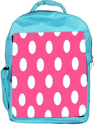 

Snoogg Eco Friendly Canvas Pink Polka Dot Backpack Rucksack School Travel Unisex Casual Canvas Bag Bookbag Satchel 5 L Backpack(Blue)