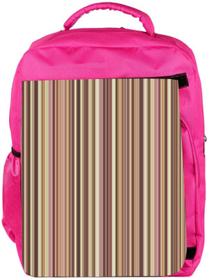 

Snoogg Eco Friendly Canvas Colorful Strips Designer Backpack Rucksack School Travel Unisex Casual Canvas Bag Bookbag Satchel 5 L Backpack(Pink)