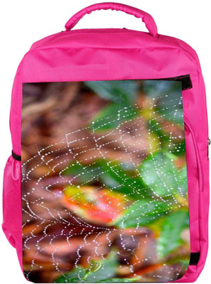 

Snoogg Eco Friendly Canvas Spider Web Backpack Rucksack School Travel Unisex Casual Canvas Bag Bookbag Satchel 5 L Backpack(Pink)