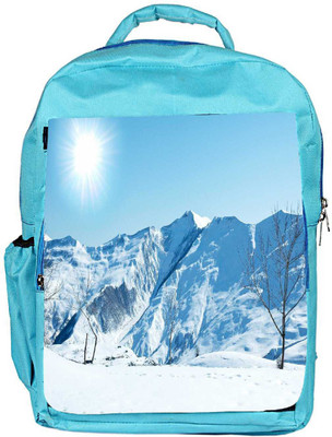 

Snoogg Eco Friendly Canvas Sun And Snow Designer Backpack Rucksack School Travel Unisex Casual Canvas Bag Bookbag Satchel 5 L Backpack(Blue)