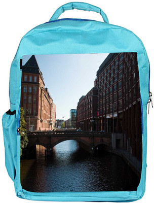 

Snoogg Eco Friendly Canvas Red Building Designer Backpack Rucksack School Travel Unisex Casual Canvas Bag Bookbag Satchel 5 L Backpack(Blue)