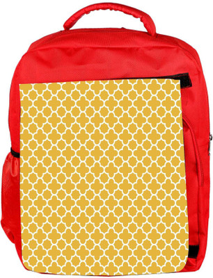 

Snoogg Eco Friendly Canvas Abstract White Yellow Pattern Designer Backpack Rucksack School Travel Unisex Casual Canvas Bag Bookbag Satchel 5 L Backpack(Red)