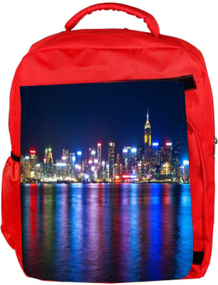 

Snoogg Eco Friendly Canvas Color Of City Designer Backpack Rucksack School Travel Unisex Casual Canvas Bag Bookbag Satchel 5 L Backpack(Red)