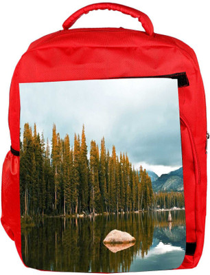 

Snoogg Eco Friendly Canvas Rock In The River Designer Backpack Rucksack School Travel Unisex Casual Canvas Bag Bookbag Satchel 5 L Backpack(Red)