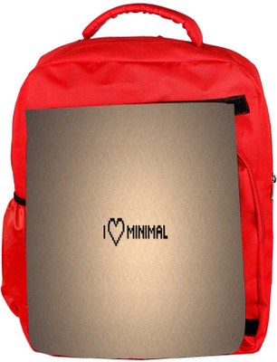 

Snoogg Eco Friendly Canvas I Love Minimal Designer Backpack Rucksack School Travel Unisex Casual Canvas Bag Bookbag Satchel 5 L Backpack(Red)