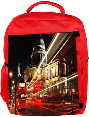 

Snoogg Eco Friendly Canvas City At Night Designer Backpack Rucksack School Travel Unisex Casual Canvas Bag Bookbag Satchel 5 L Backpack(Red)
