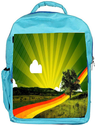 

Snoogg Eco Friendly Canvas Rainbow Path Designer Backpack Rucksack School Travel Unisex Casual Canvas Bag Bookbag Satchel 5 L Backpack(Blue)