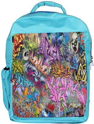 

Snoogg Eco Friendly Canvas Street Art Wall Designer Backpack Rucksack School Travel Unisex Casual Canvas Bag Bookbag Satchel 5 L Backpack(Blue)