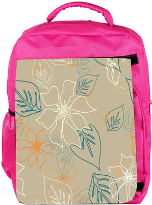 

Snoogg Eco Friendly Canvas Floral Sketch Cream Designer Backpack Rucksack School Travel Unisex Casual Canvas Bag Bookbag Satchel 5 L Backpack(Pink)