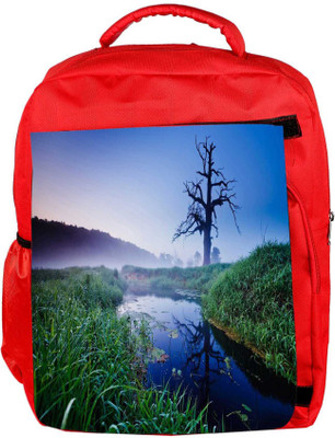 

Snoogg Eco Friendly Canvas Frozen Tree Designer Backpack Rucksack School Travel Unisex Casual Canvas Bag Bookbag Satchel 5 L Backpack(Red)