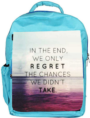 

Snoogg Eco Friendly Canvas Take Chances Backpack Rucksack School Travel Unisex Casual Canvas Bag Bookbag Satchel 5 L Backpack(Blue)