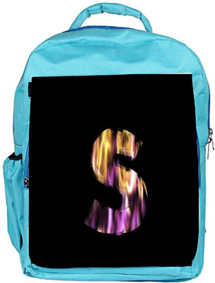 

Snoogg Eco Friendly Canvas Flaming 3D Letter Backpack Rucksack School Travel Unisex Casual Canvas Bag Bookbag Satchel 5 L Backpack(Blue)