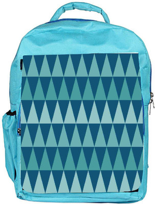 

Snoogg Eco Friendly Canvas Traingle Colourful Backpack Rucksack School Travel Unisex Casual Canvas Bag Bookbag Satchel 5 L Backpack(Blue)