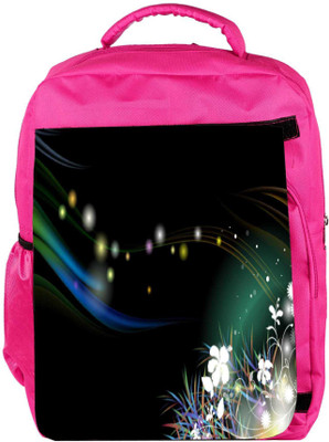 

Snoogg Eco Friendly Canvas White Flowers Designer Backpack Rucksack School Travel Unisex Casual Canvas Bag Bookbag Satchel 5 L Backpack(Pink)