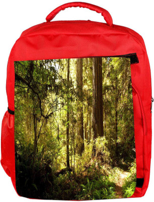 

Snoogg Eco Friendly Canvas Small Pathway In Dense Forest Designer Backpack Rucksack School Travel Unisex Casual Canvas Bag Bookbag Satchel 5 L Backpack(Red)