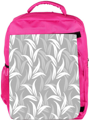

Snoogg Eco Friendly Canvas White And Grey Leaves Designer Backpack Rucksack School Travel Unisex Casual Canvas Bag Bookbag Satchel 5 L Backpack(Pink)