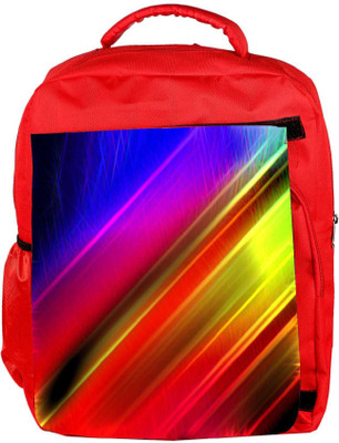 

Snoogg Eco Friendly Canvas Diagonal Lines Designer Backpack Rucksack School Travel Unisex Casual Canvas Bag Bookbag Satchel 5 L Backpack(Red)