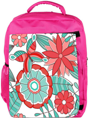 

Snoogg Eco Friendly Canvas Abstract Floral Background Backpack Rucksack School Travel Unisex Casual Canvas Bag Bookbag Satchel 5 L Backpack(Pink)
