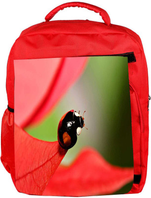 

Snoogg Eco Friendly Canvas Beatel On Red Leaves Designer Backpack Rucksack School Travel Unisex Casual Canvas Bag Bookbag Satchel 5 L Backpack(Red)