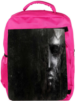 

Snoogg Eco Friendly Canvas Crying Face Designer Backpack Rucksack School Travel Unisex Casual Canvas Bag Bookbag Satchel 5 L Backpack(Pink)