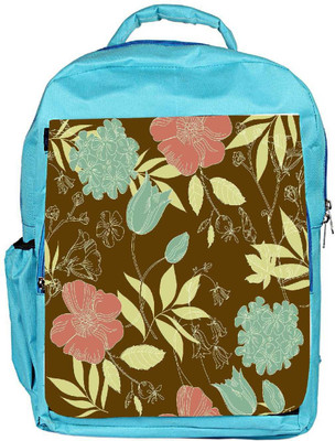 

Snoogg Eco Friendly Canvas Seamless Vintage Flower Pattern Backpack Rucksack School Travel Unisex Casual Canvas Bag Bookbag Satchel 5 L Backpack(Blue)