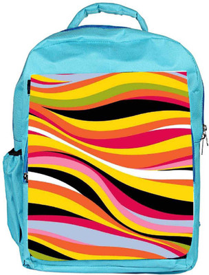 

Snoogg Eco Friendly Canvas Colorful Waves 2771 Backpack Rucksack School Travel Unisex Casual Canvas Bag Bookbag Satchel 5 L Backpack(Blue)