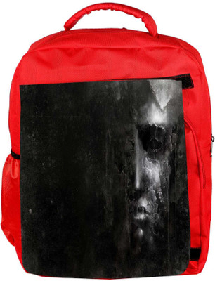 

Snoogg Eco Friendly Canvas Crying Face Designer Backpack Rucksack School Travel Unisex Casual Canvas Bag Bookbag Satchel 5 L Backpack(Red)